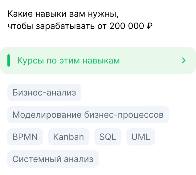 Расчёт зарплаты по навыкам